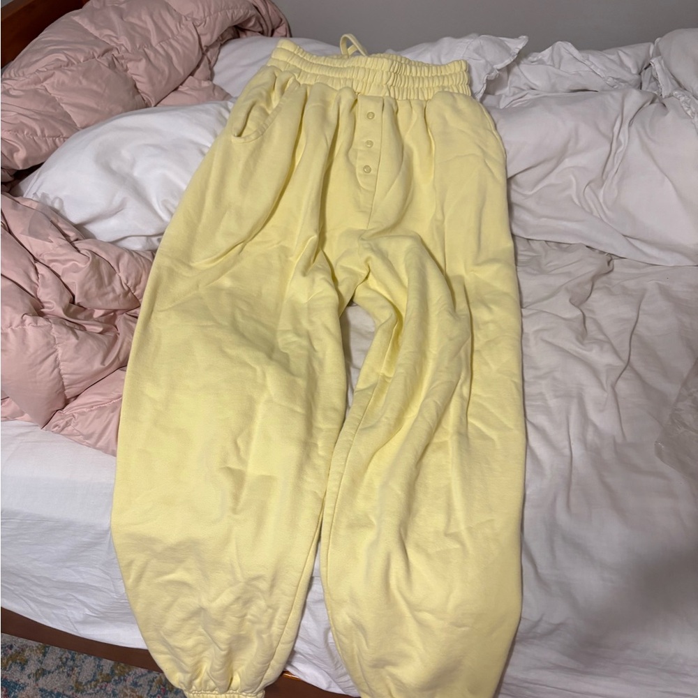 Daily Drills Light Yellow sweat pants